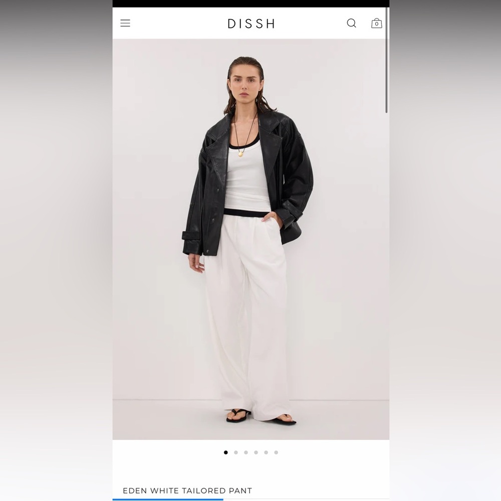 DISSH Eden White Tailored Pant BNWT